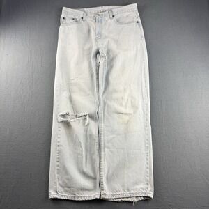 Levis Jeans Women's 12 M MIS Blue 577 Lower Rise Loose Fit Y2K Thrashed Distress